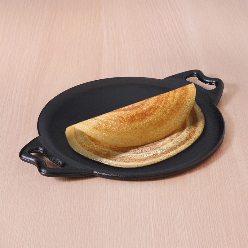 Cast iron Double handle Tawa 30.4cm, Pre-seasoned, Naturally Nonstick, 100% Pure, Toxin-free, Gas & Induction