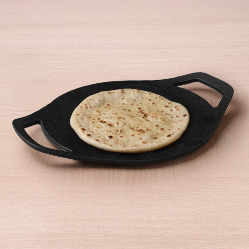 CASTrong Cast Iron Tawa 23.8cm, Pre-seasoned, Nonstick, 100% Pure, Toxin-free, Induction 1.4 kg