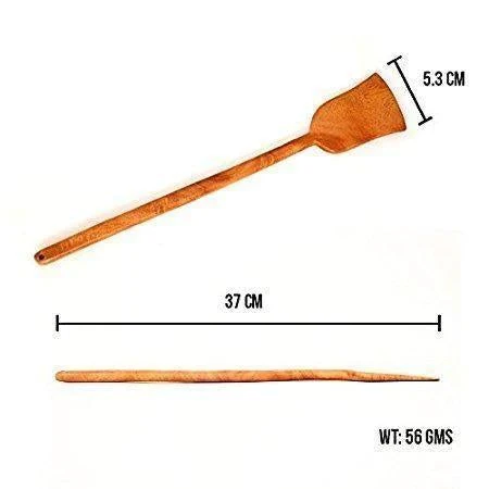 100% Natural Neem Wood Cooking & Serving Spatula/Ladles, Set of 4, Toxin-free, Anti-microbial - Image 3