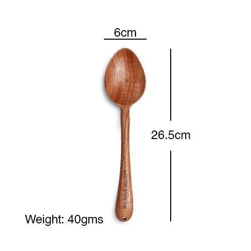 100% Natural Neem Wood Cooking & Serving Spoons/Spatula/Ladles, Set of 5, Toxin-free, Anti-microbial - Image 4