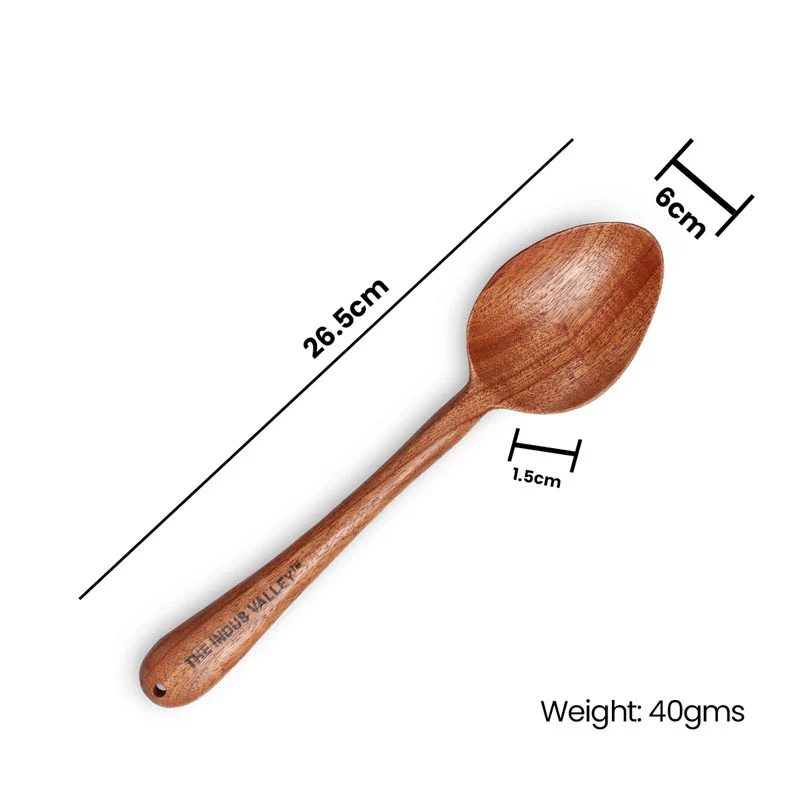 100% Natural Neem Wood Cooking & Serving Spoons/Spatula/Ladles, Set of 7, Toxin-free, Anti-microbial - Image 6