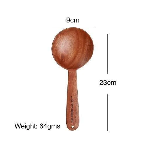 100% Natural Neem Wood Cooking & Serving Spoons/Spatula/Ladles, Set of 4, Toxin-free, Anti-microbial - Image 6