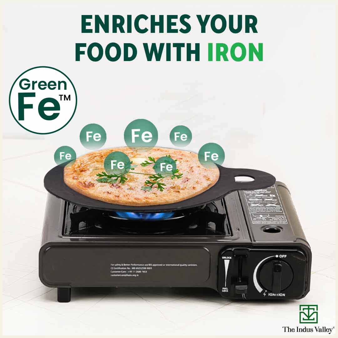 100% Pure Sheet Iron Tawa 30.5cm + Free ₹ 110 Spatula, Pre-seasoned, Toxin-free 1.8 / 1.4 kg - Image 6