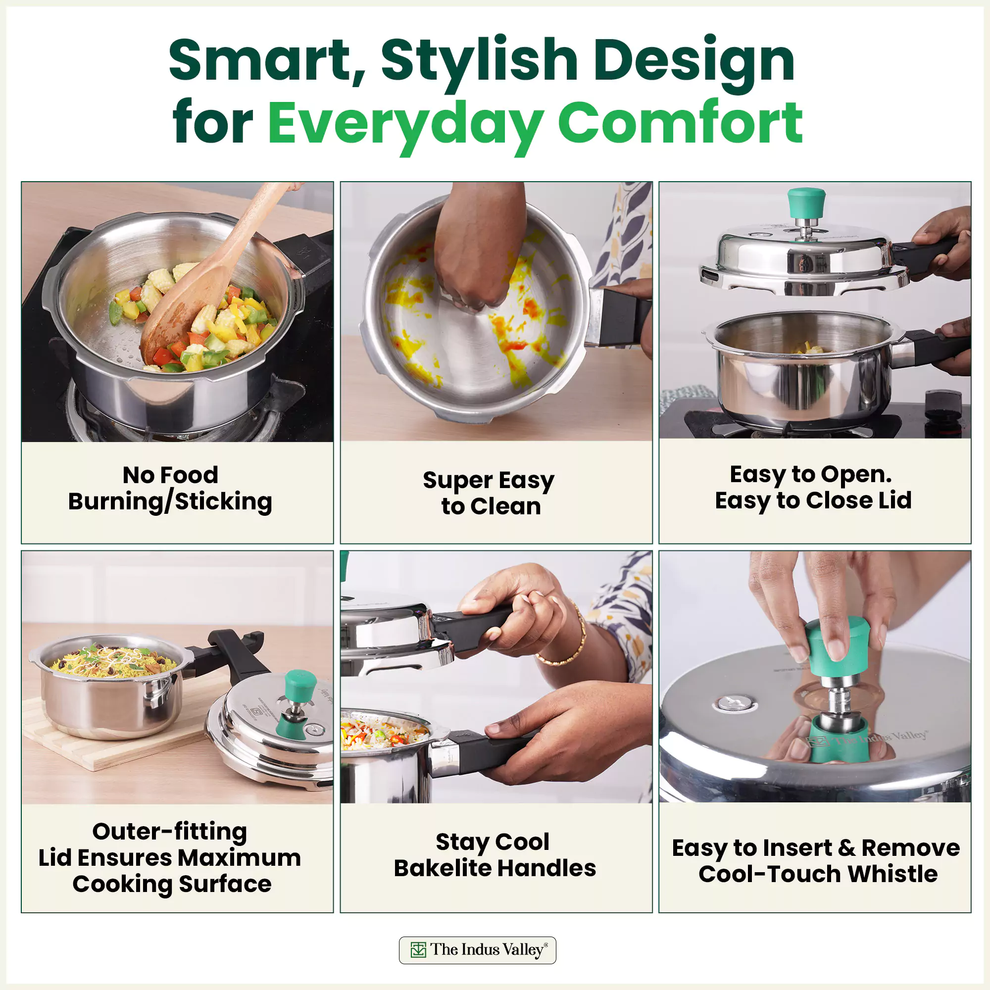 2L+5L RapidCuk Tri-ply Stainless Steel Pressure Cooker, Premium Quality, 3 Layer Heavy Bottom, 100% Safe, ISI Certified, 3 Yr Warranty, Induction & Gas - Image 7