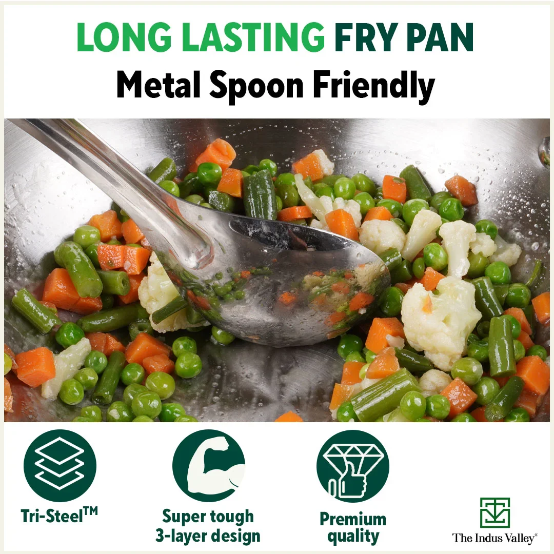 TurboCuk Tri-ply Stainless Steel Deep Fry Pan 1.6L, Premium Quality, 3 Layer Thick Body, 100% Toxin-free, Non-stick, Induction & Gas - Image 10